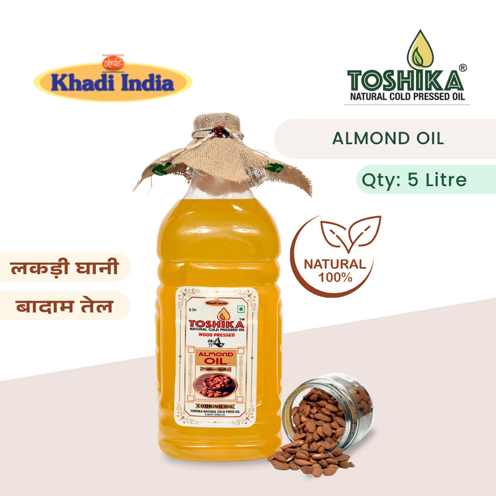 Premium Quality Almond Oil 5 Litre Cold Pressed, Wood Pressed